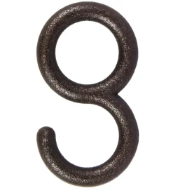 4 anelli con gancio colore ruggine per tubo tende diametro 13 mm