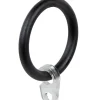 8 anelli nero per tubo tenda diametro 20 mm
