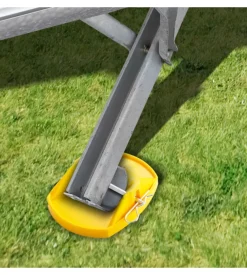 4 basi antisprofondamento per caravan brunner "carapad hd" con perno di fissaggio in metallo