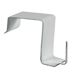 4 ganci in acciaio bianco per astine per non forare i serramenti di legno o di pvc