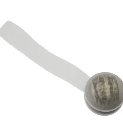 2 miniclip in plastica striata mm24 per arricciare/decorare le tende - colore grigio .