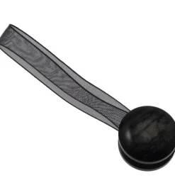 2 miniclip in plastica striata mm24 per arricciare/decorare le tende - colore nero .