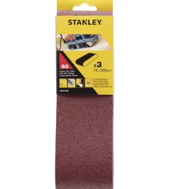 3 natri abrasivi di ricambio per levigatrice a nastro 75 x 533 mm grana 60