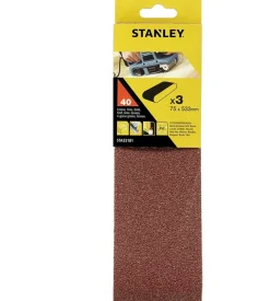 3 natri abrasivi di ricambio per levigatrice a nastro 75 x 533 mm grana 40