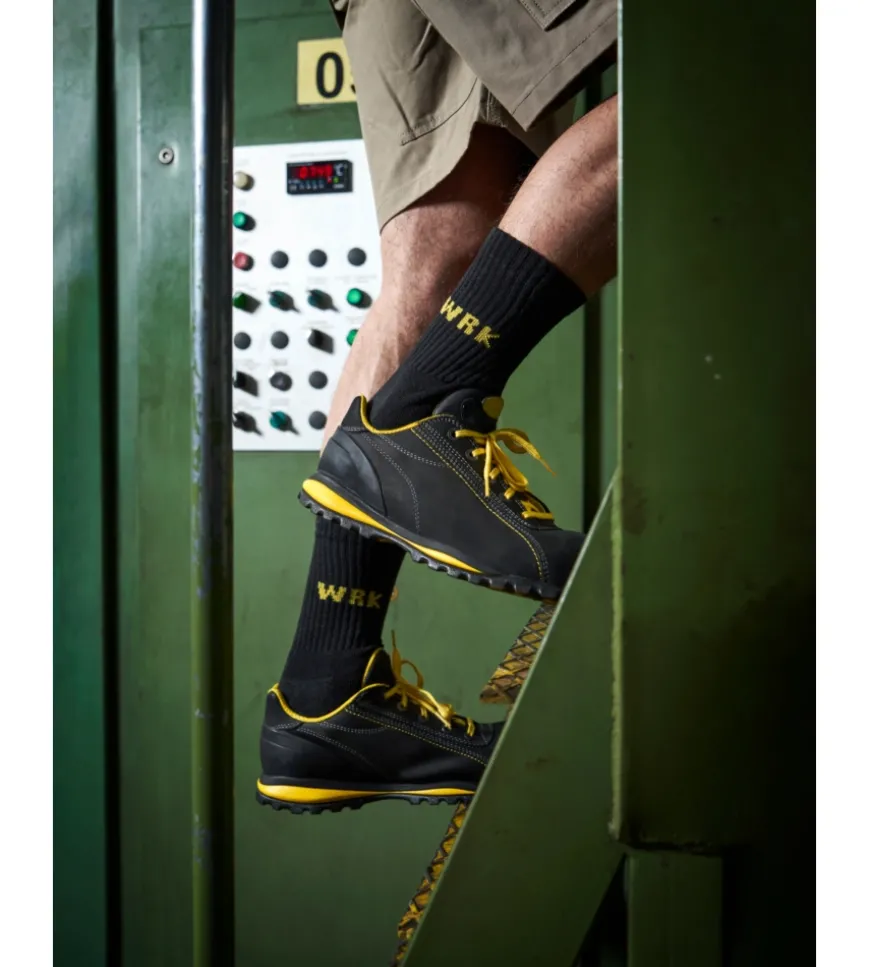 15 paia calza corta da lavoro anti-infortunistica "wrk01" colore nero, tg 43/46 - wrk