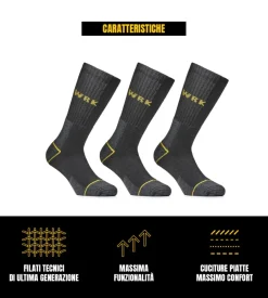 15 paia calza corta da lavoro anti-infortunistica