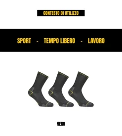 9 paia calza corta da lavoro anti-infortunistica 