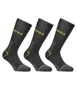 9 paia calza corta da lavoro anti-infortunistica "wrk01" colore nero, tg 43/46 - wrk