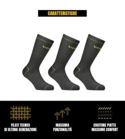 15 paia calza corta invernale da lavoro anti-infortunistica 