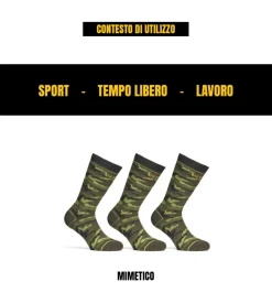 6 paia calza corta invernale da lavoro anti-infortunistica 