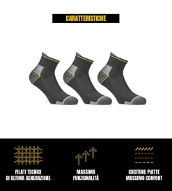 9 paia calza cortissima da lavoro anti-infortunistica 