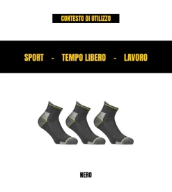 9 paia calza cortissima da lavoro anti-infortunistica 