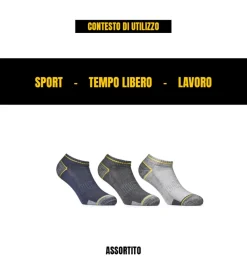 9 paia calza fantasmino da lavoro anti-infortunistica 