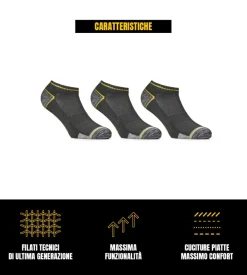 15 paia calza fantasmino da lavoro anti-infortunistica 