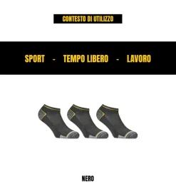 6 paia calza fantasmino da lavoro anti-infortunistica 