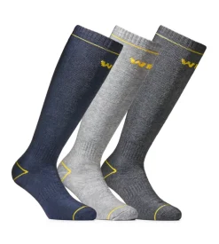 9 paia calza lunga invernale da lavoro anti-infortunistica "wrk08" colore assortito, tg 43/46 - wrk