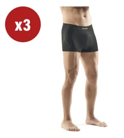 3 pezzi boxer uomo tecnico "wrk202" in fibra dryarn colore nero, tg xxl - wrk