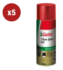 5 pezzi olio castrol chain spray o r 0,4lt