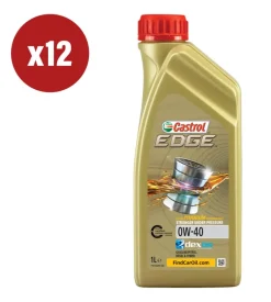 12 pezzi olio castrol edge 0w-40 1l
