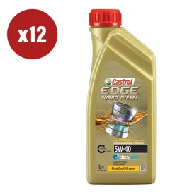 12 pezzi olio castrol edge td 5w-40 q3 titanium 1l