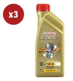 3 pezzi olio castrol edge 5w-30 ll titanium 1l