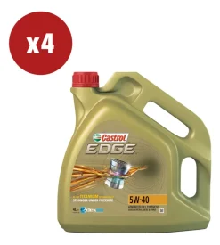 4 pezzi olio lubrificante per motore auto edge 5w40 titanium fst 4l