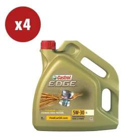 4 pezzi olio motore lubrificante auto edge 5w30 ll long life titanium 4l
