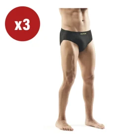 3 pezzi slip uomo tecnico "wrk201" in fibra dryarn colore nero, tg xxl - wrk