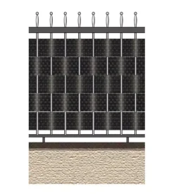 12 pezzi striscia occultazione verdemax "privacy" colore antracite, 19x205 cm