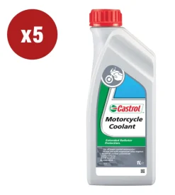 5 pezzifluido castrol motorcycle coolant 1lt