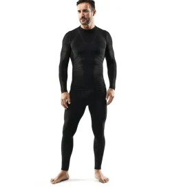 1 pezzo maglia tecnica "wrk302" nera con collo a lupetto, tg s/m - wrk