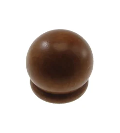 2 pomoli palla per bastone ø28mm - colore teak.