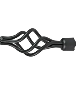 1 pomolo ciorciola nero terminale per tubo diametro 20 mm