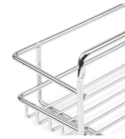 3 portaspezie in acciaio cromato, 27x11x9,7 cm