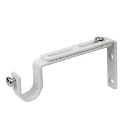 2 supporti 11-15 cm bianchi piattina per tubo tenda diametro 20 mm