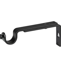 2 supporti 11-15 cm neri piattina per tubo tenda diametro 20 mm