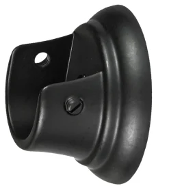 2 supporti neri laterali per tubo tenda diametro 20 mm