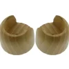 2 supporti parete/parete per bastone ø28mm - colore naturale.