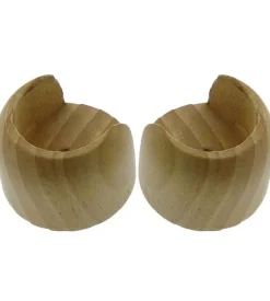 2 supporti parete/parete per bastone ø28mm - colore naturale.