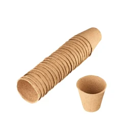 24 vasetti biodegradabili, rotondi, 6 cm