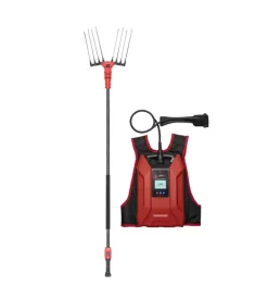 Abbacchiatore olive a batteria zainato dc50.4 blue bird "olimpo 23-56" movimento orizzontale  asta fissa 2,4 mt