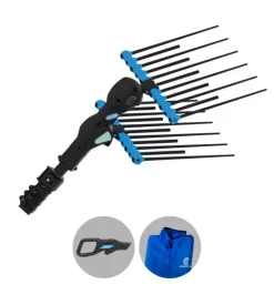 Abbacchiatore olive elettrico a batteria campagnola "alice star eco plug-in" movimento ellittico contrapposto 12v, unità power eco plug-in e gilet