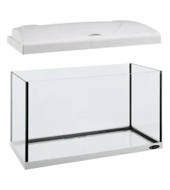 Acquario capri 50 bianco con led - 52 x 27 x h 36 cm, 40 l - ferplast