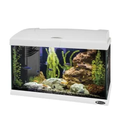 Acquario capri 50 bianco con led - 52 x 27 x h 36 cm, 40 l - ferplast