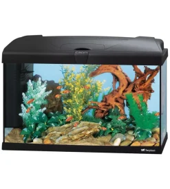 Acquario capri 60 nero con led - 60 x 31.5 x h 39.5 cm, 60 l - ferplast