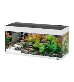 Acquario dubai 100 bianco con led -101 x 41 x h 53 cm - 190 l - ferplast