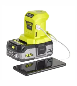 Adattatore a batteria con usb ryobi "r18usb-0" solo corpo macchina 18 v