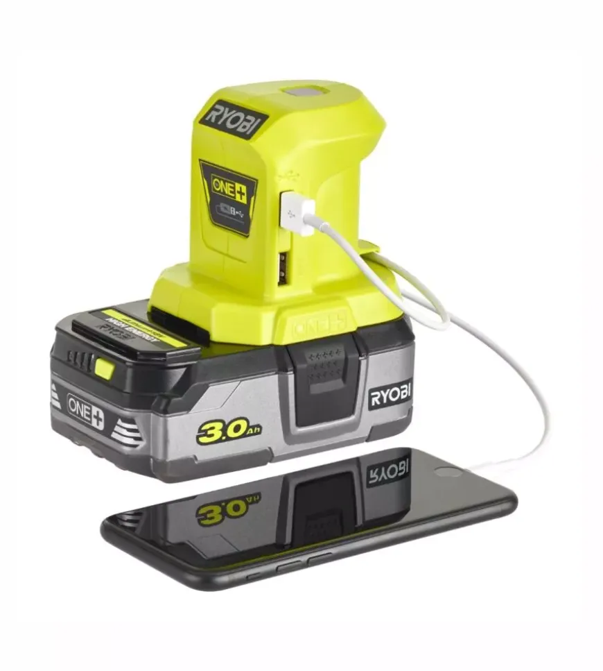 Adattatore a batteria con usb ryobi "r18usb-0" solo corpo macchina 18 v