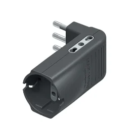 Adattatore corner 2 prese bipasso+1 pr p30 grigio - bticino.