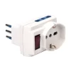 Adattatore multisize polypool colore bianco con spina standard italiana e 3 prese pluristandard 10a/16a